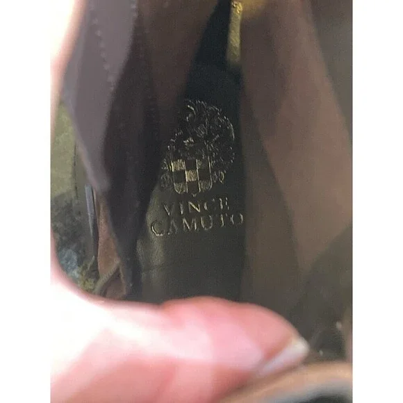 Vince Camuto Fawdry Womens Chocolate Brown Combat & Lace-up Boots Side Zip 6.5M - Picture 6 of 9